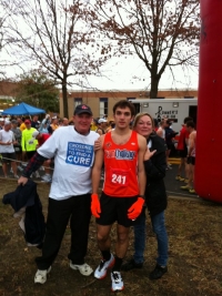 My dad, my mom and I before my debut marathon